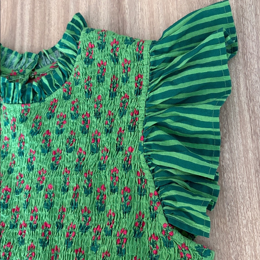 Printfresh NWT High Priority Smocked Blouse Size … - image 11